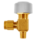 SO NV 41C21EB - Elbow fine regulating valve with male adaptor thread
